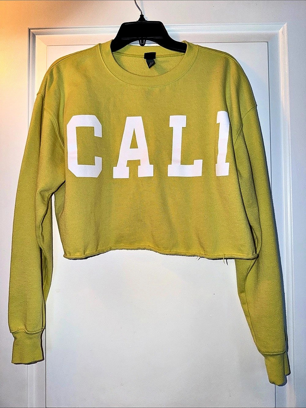 Wild Fable Yellow Cropped Sweatshirt